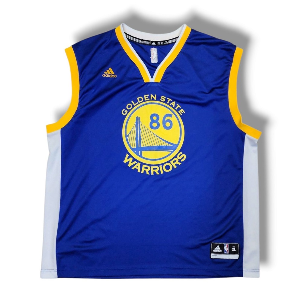 Adidas NBA Golden State Warriors BIALEK #86 Blue/White/Gold Jersey Men's XL